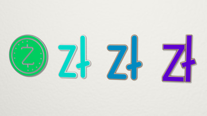 zloty 4 icons set - 3D illustration for polish and currency