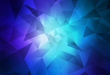 Dark Pink, Blue vector polygonal pattern.