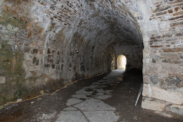 Corridor inside of Bohus Fortress, Kungalv, Bohuslan, Sweden.