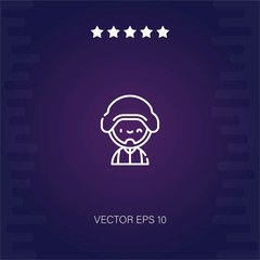 soldier vector icon modern illustration