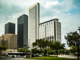A unique view of downtown in Houston