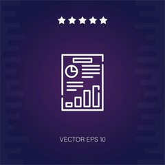 business report vector icon modern illustration