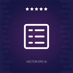 list vector icon modern illustration