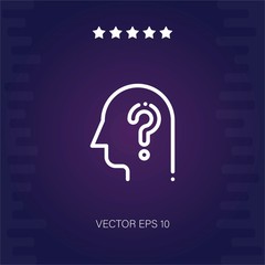 thinking vector icon modern illustration