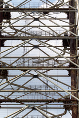 Large antenna field. Soviet radar system 