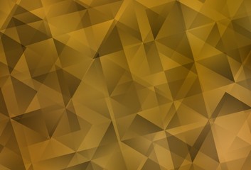 Dark Yellow vector abstract polygonal background.