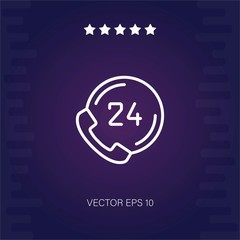 Obraz premium time call vector icon modern illustration