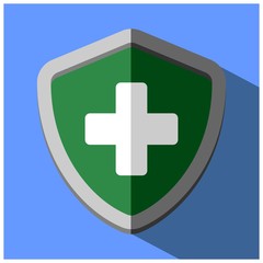 Obraz premium security shield sign vector image 