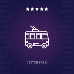 trolleybus vector icon modern illustration