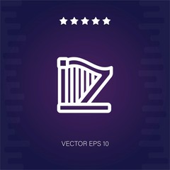 harp vector icon modern illustration