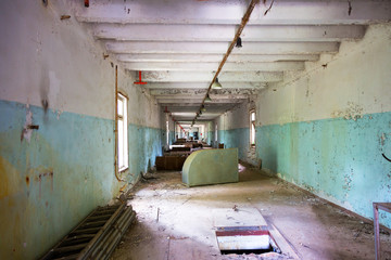 Abandoned House Interior In Chernobyl.Chernobyl radioactive contamination. Consequences of looting...