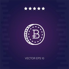 coin vector icon modern illustration