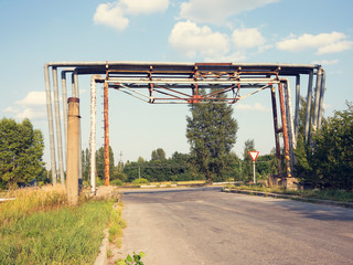Heating main. Radioactive dead zone of Chernobyl. Chernobyl radioactive contamination. Chornobyl...