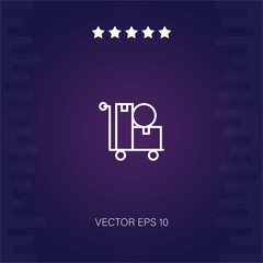 delivery cart vector icon modern illustration
