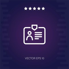 id card vector icon modern illustration