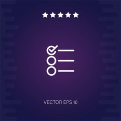 list vector icon modern illustration
