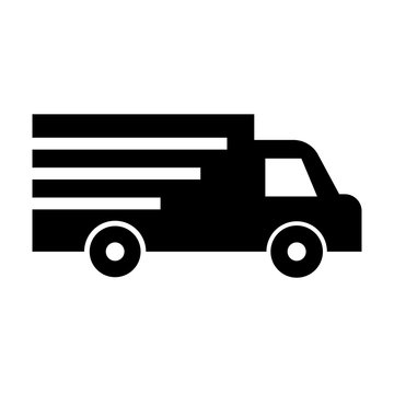 Delivery. Iconos de buseta o cami&oacute;n. env&iacute;os y entregas de productos. Entrega a domicilio. Ilustraci&oacute;n vectorial aislada en fondo blanco