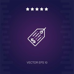 price tag vector icon modern illustration