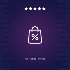Obraz premium shopping bag vector icon modern illustration