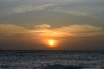 sunset over the sea