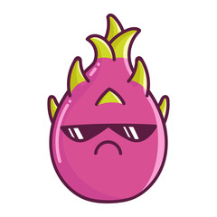kawaii mad sunglasses dragon fruit cartoon