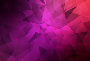 Obraz premium Dark Purple, Pink vector low poly layout.