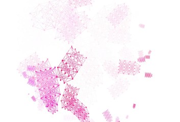 Light Pink, Red vector background with forms of artificial intelligence.