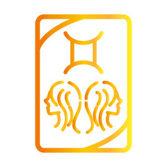 zodiac gemini esoteric tarot prediction card gradient style icon