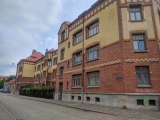 Gothenburg, Sweden - June 18 2019: the view of Haga district typical street on June 18 2019 in Gothenburg, Sweden.