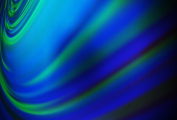 Dark Blue, Green vector blurred shine abstract template.