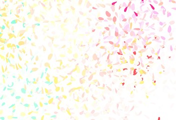 Light Green, Red vector abstract design with leaves.