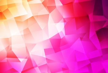 Obraz premium Light Pink, Yellow vector polygon abstract layout.