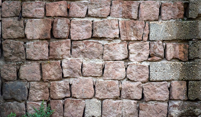 Stone wall surface made of cut stones