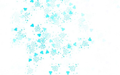 Light Pink, Blue vector template with chaotic shapes.