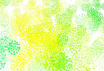 Light Green, Yellow vector template with chaotic shapes.
