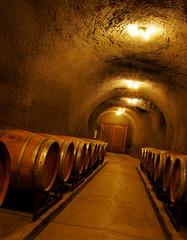 Fermenting wine in a wine cave