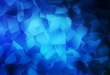Dark BLUE vector polygonal background.