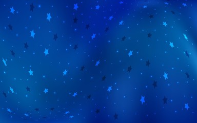 Naklejka na ściany i meble Light BLUE vector texture with beautiful stars. Glitter abstract illustration with colored stars. The pattern can be used for websites.