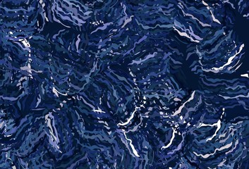 Dark Pink, Blue vector texture with curved lines.