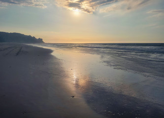 sunset on mancora beach