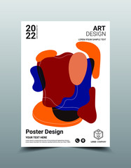 Creative poster magazine design template. Cool abstract backgrounds, Vector illustration artwork A4 size.