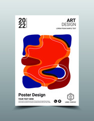 Creative poster magazine design template. Cool abstract backgrounds, Vector illustration artwork A4 size.