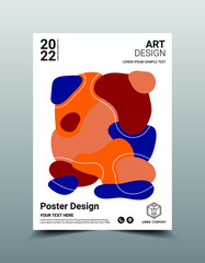 Creative poster magazine design template. Cool abstract backgrounds, Vector illustration artwork A4 size.