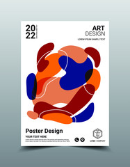 Creative poster magazine design template. Cool abstract backgrounds, Vector illustration artwork A4 size.