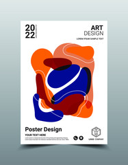 Creative poster magazine design template. Cool abstract backgrounds, Vector illustration artwork A4 size.