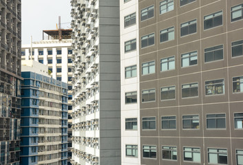 Residential living in Manila high rise apartment buildings.