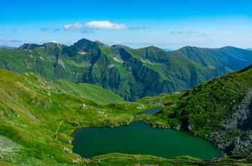 landscape of the Fagaras mountains in summer