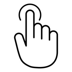 Finger Tap Flat Icon Isolated On White Background