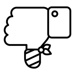 Dislike Flat Icon Isolated On White Background