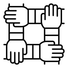 Teamwork Flat Icon Isolated On White Background